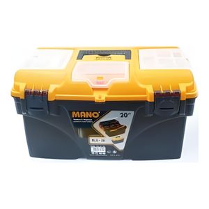 MANO Boîte à outils professionnelle - Rangement et organisation - Pour bricoleurs et artisans - 20 pouces - PVC