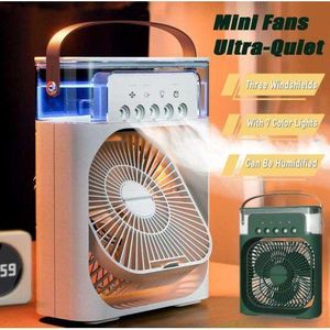 Refroidisseur d’Air Rechargeable 3 en 1 – Ventilateur, Humidificateur et Veilleuse LED