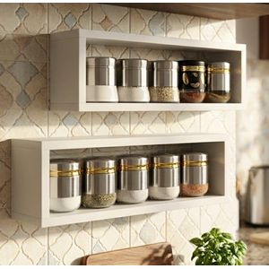 2pcs étagères Murale en Bois mdf (50x18x12cm)