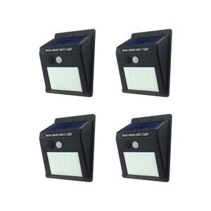 حزمة إنارة شمسية تحتوي على 4 مصابيح شمسية 20 ليد أضواء خارجية للحديقة، الدرجات، الفناء، الساحة، الممر، السياج