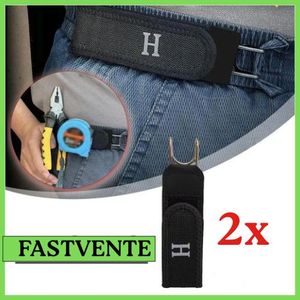 Ceinture Élastique Tactique Unisexe - Design Invisible Sans Boucle avec Crochet Métallique - Réglable et Confortable