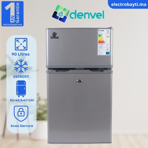 Denvel Mini Réfrigérateur 90L Classe B Compact et Silencieux - Dark Silver 