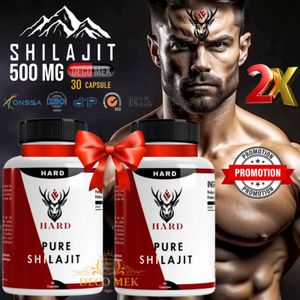 حزمة SHILAJIT 2 × 30 كبسولة من مستخلص شيلجيت، مكمل شيلجيت للطاقة، مصنوع من شيلجيت نقي بنسبة 100٪، للطاقة والقدرة على التحمل طوال اليوم، غني بحمض الفولفيك. 500 ملجم