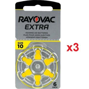 Rayovac Zing Air Batterie PR70 //18 Piles Aide Auditive 1.45v Size 10