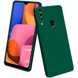 Coque Samsung Galaxy A20s Vert en Silicone Liquide – Protection Antichoc et Anti-Rayures