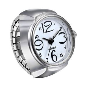 Bague montre à quartz analogique – Design créatif unisexe – Accessoire tendance pour hommes et femmes