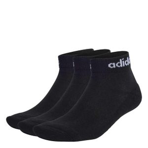 ADIDAS جوارب مبطنة خطية (3 أزواج) - أسود