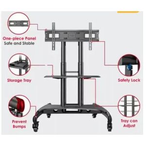 Schneider  Support tv sur Pied à roulettes réglable meuble pour TV 32 – 75 pouces