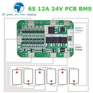 Carte de protection PCB BMS 6S 12A 24V, pour batterie au lithium 18650 Eddie ion, nouvelle collection