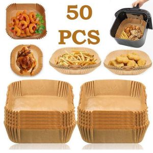 Papier Cuisson Jetable pour Friteuse à Air – Moule Carré Résistant à la Chaleur & Antiadhésif
