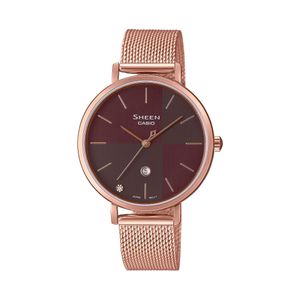 Casio Sheen Collection -Design minimaliste & finition luxueuse en or rose - Verre saphir anti rayures - SHE-4547PGM-5A