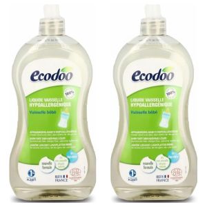 Ecodoo Liquide Vaisselle Hypoallergénique - Nettoyage Bébé - 500 ML - Lot de 2