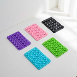 Support Ventouse Adhésif en Silicone pour Smartphone, 1 Pièce – Fixation Universelle (Couleur Aléatoire)