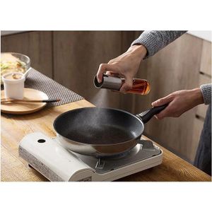 Bouteille spray en Verre et Inox pour huile ou vinaigre 100ml