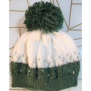  Bonnet eb laine fait à la main,bonnet hiver pour fille, New chic model