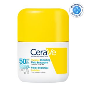 Cerave Ecran Fluide Hydratant Invisible SPF50, Peau Normale à Sèche 50ml