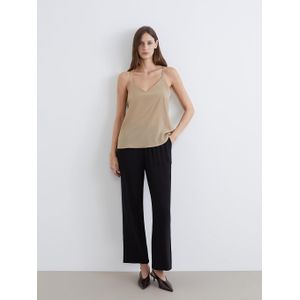 Lc Waikiki Pantalon Femme à Jambe Large à Taille Élastiquée