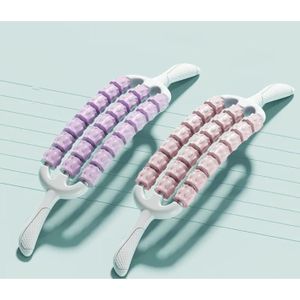 Pack 2 PCS Rouleau de Massage Musculaire à 3 Rangées – Masseur Manuel pour Cou, Dos, Bras et Jambes