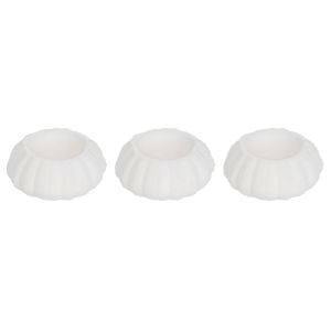 Photophore - Céramique Océania - Décoration d'intérieur - Blanc - Lot de 3