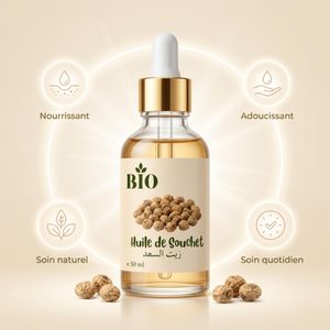 Bio A Huile de Souchet 30 ml huile naturelle corps visage après épilation