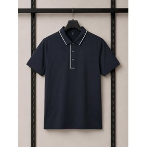 Polo Homme Noir Élégant – T-Shirt Polo Manches Courtes Style Casual Chic