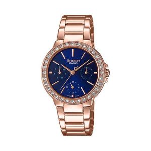 Casio  SHE-3069PG-2AU - Sheen Collection - Boitier stressée au pierres Crystal Swarovski - Tout acier inoxydable bronzée -