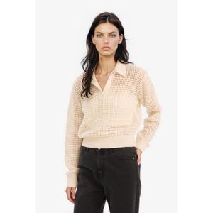 Defacto Pull Femme en coton - Écru - E7025AX.