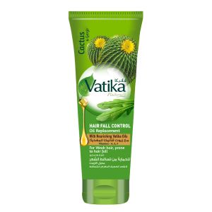 Vatika Naturals Remplacement De L'huile De Contrôle De La Chute Des Cheveux - Cactus, Ail & Gergir - Non Collant Et Non Gras - Pour Cheveux Affaiblis Et Cassants - 200 Ml