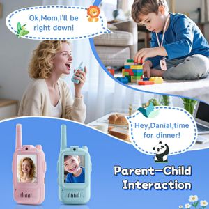Talk-ie Walk-ie Vidéo pour Enfants Rechargeable – Caméra HD, Appel Vidéo et Longue Portée