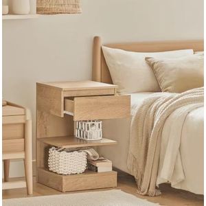 طاولة سرير أنيقة بتصميم خشبي عصري