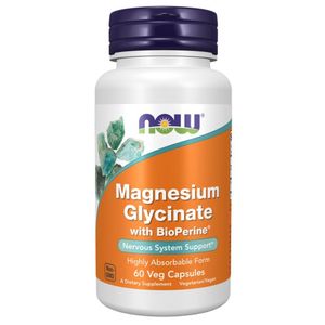 Now Foods Magnesium Glycinate With BioPerine®, 200 mg de Magnésium , Haute Absorption, Anti-Fatigue
