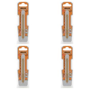 Lot de 4 - Mèche pour Carrelage et Verre - Pointe Carbure de Tungstène - Pour Perceuse - 6x74mm