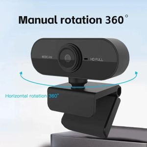 Webcam Full HD 1080p avec microphone intégré pour ordinateur, appareil réseau, fonctionne avec trépied