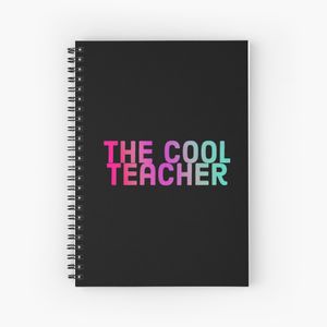Cool Teacher - Teacher - Teach - Teaching - School - Education - Back to School créée et vendue par ShoniwDesigns.Spiral Notebook Bloc note