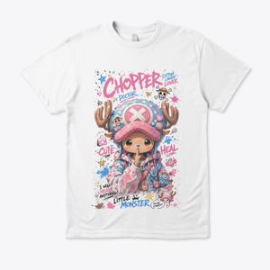 T-Shirt - Chopper - Design Anime - 90 % Coton Confortable Streetwear Tshirt - White