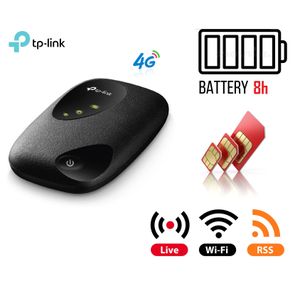 TP-Link Modem routeur 150Mbps M7350 4G LTE WiFi Mobile - Carte Sim IAM ,  Orange , INWI à prix pas cher