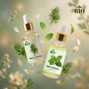 Bio Huile de armoise 50 ml et Huile de menthe 50 ml organic qualité premium