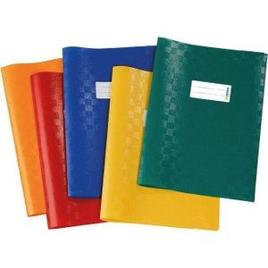 5 Protège-Cahier Rouge A5 - 1 er qualité AVEC ETIQUETTE