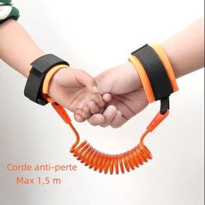Bracelet de sécurité Anti-perte pour enfant bébé Harnais de Sécurité  Poignet Laisse avec Câble étirable (1.5M)