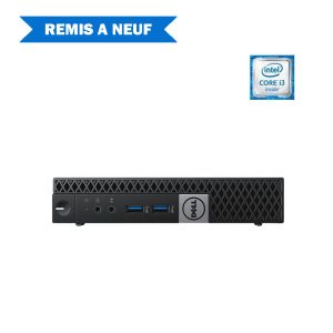 DELL Mini PC Optiplex 3040 Micro Core i3 6100T 3.20GHz 6th Génération RAM 8GB SSD 256GB Remis à Neuf