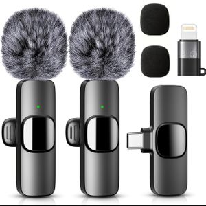 microphone cravate sans fil K9, mini micro type c ET IOS, double micro Pour IPhone, tablette, type c d'enregistrement audio vidéo portable