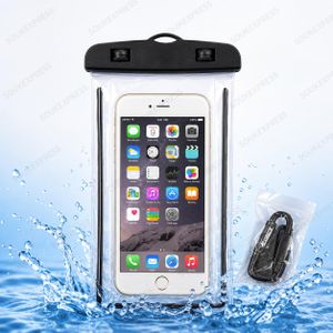 Pochette téléphone imperméable et étanche avec cordon – Housse waterproof tactile pour smatphone à utiliser en plage, piscine, bateau, kayak et voyage