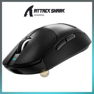 ATTACK SHARK ماوس الألعاب اللاسلكي X11 – ثلاثي الأوضاع بلوتوث/2.4 جيجا هرتز/USB-C، مستشعر PixArt PAW3311 بدقة 22000 نقطة في البوصة، قاعدة شحن مغناطيسية بإضاءة RGB، خفيف الوزن للغاية مع 5 أزرار قابلة للبرمجة ومقبض مانع للانزلاق