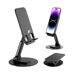 Support de Téléphone Réglable et Rotatif à 360°, Base en Aluminium pour Tablettes