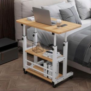 Table d’appoint moderne à double niveau avec étagère – Table basse pour salon et chambre