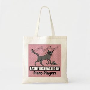 Tote Bag Chat de dessin facile distrait par les joueurs de Unique, haute qualité