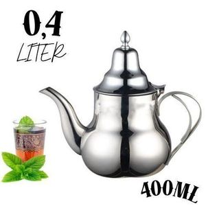 General Théière Marocaine Inox avec Filtre Intégré, Volume 400 ml - BERRAD MEGHRIBI