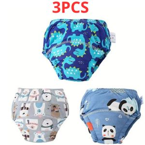 Pantalons d'entraînement pour nouveau-nés, Shorts pour bébé, couleur unie, sous-vêtements lavables, couches en tissu pour bébé garçon et fille, couches réutilisables, culottes pour nourrissons 3 pcs