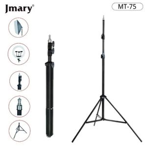Jmary trépied pliable 2.1 mètres en alliage d'aluminium trépied pliable support trépied photographie trépied support anneau lumière support pour appareil photo téléphone portable MT75