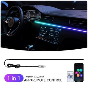 Led lumières intérieures de voiture néon contrôle smartphone Maroc